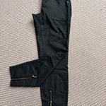 H&M   black,faux leather jeans with zippered ankle details size 6 Photo 1