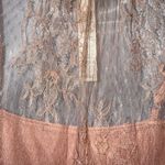 White House | Black Market  Soft Pink Sheer Lace Tie Neck Shell‎ With Tank EUC XS Photo 7