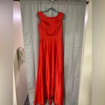 Hebeos  red prom dress with sleeves size 6 Photo 2