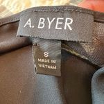 A Byer A.Byer sheer black tunic; batwing/poncho sleeves, detailed with wide lace Size S Photo 7