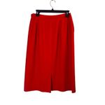 Pendleton 100% Wool Skirt Vintage A-Line Midi Pockets Career Office Red Size 10 Photo 1