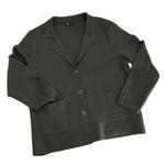 Kancy Kole Womens Olive Green Knit Blazer Cardigan Pockets Button Cuffs Size 2XL Photo 0