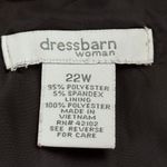 Dress Barn Midi Skirt Womens Sz 22W Brown Pleated Back Zip Lined Formal Workwear Photo 3