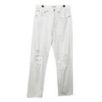 AGOLDE  90’s Jean Mid Rise Loose Fit Women’s Size 25 White Distressed Denim Photo 1