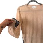 SAINT ART Myra Merino Wool Sweater Oatmeal Grey XL Pink Photo 2