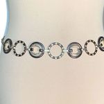 Chico's Chico’s Gold Black Enamel Link Disc Belt Chain Waist Hip Statement Accessory Photo 2