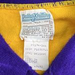 Vtg Dallas Knitting 34 XS/S Sweater Purple Gold Orlon Acrylic Collared V Photo 5
