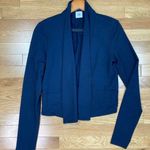 CAbi Style# 5153 Easy Topper French Terry Navy Blue Cardigan Size Small Casual Photo 2
