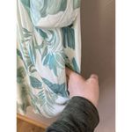 Vacances Beach Swim Coverup Palm Leaf 100% Silk Cream Caftan kimono resortwear Blue Size undefined Photo 14