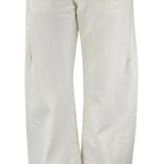 ZARA  Women's White High Waisted Wide Leg Baggy Straight Leg Denim Jeans Size 0 Photo 0