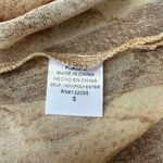 Entro Snake Skin Print Relaxed Sheer Blouse Front Tie Brown Tan Size Small Photo 6