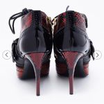 Burberry  Black/Brown Python and Leather
Buckle Ankle booties NEW Photo 5