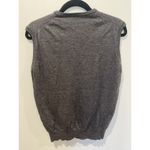 Elie Tahari Tahari Sweater Vest Womens XL Grey 100% Wool Knit Academia Collegiate Old Money Photo 1