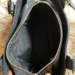 BMW Black leather mini duffle Bag and White Cap Set Photo 5