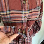 American Eagle Flannel Shirt Dress XS Plaid Grunge Fall Preppy 90s Rust Western Photo 5