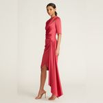 Theia Felicity Draped Cocktail Dress Size 4 Red Photo 3