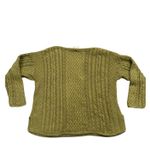 Carraig Donn Aran Knit Cotton Sweater Olive Green Cable Knit Size L Size L Photo 4