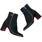 Christian Louboutin CL Zip 70 Calf Leather Ankle Boots Black Size 40 Photo 7