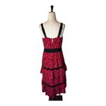 Adelyn Rae  Dress Women XS Red Floral Tiered Ruffle Isabel Midi Boho Party Summer Photo 3
