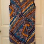 Dressbarn Multicolor Geometric Print Sheath Dress. Size Photo 0