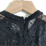 Topshop  Black Lace Fitted Sleeveless Tank Racerback High Neck Mini Dress Photo 8
