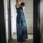 Forever 21 Tribal Boho Dot Pattern Spaghetti Strap Lined Maxi Dress Size S Photo 7