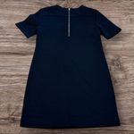 J.Crew  Wool Gold Zip Pocket Shift Dress Black Size 6 Photo 3