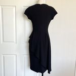 Teri Jon by Ricki Freeman Black Peplum Sheath Dress Size 2 Photo 4