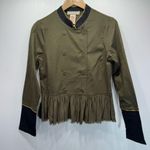 Flying Tomato Army Green Double Breasted Military Style Steampunk Peplum Jacket Photo 2