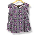 Nooworks Muscle Tee Haze Print Size XL Floral Psychedelic Print Women Tank Top Photo 1