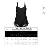 #61 Rivelino Tankini Plus Size Flowy Swimdress Tummy Control 2 Piece with Shorts Black Photo 2