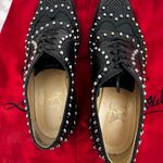 Christian Louboutin  Black croc embossed leather and Silver Studded Oxfords Photo 5