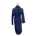 Vintage LJ Lawford Chenille Robe Blue Shawl Collar Belted Bathrobe Size Small Photo 1