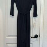 Calvin Klein NWT  Charcoal Jumpsuit Zip Shoulders Sz 6 Photo 0