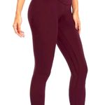 HeyNuts Small maroon High waisted soft cropped leggings Red Photo 0