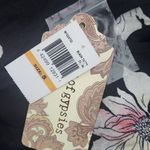 Band of Gypsies  Black and Pink Floral Boho Crop Top Sz Small NWT Black Crop Top Photo 7