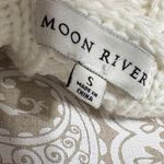 Moon River Ivory Fringe Off Shoulder Sweater Women's Small Boho Chic Knit Top Photo 4