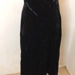 Who What Wear ruched puffed shirt sleeve tiered velvet midi dress black XS Photo 10