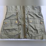 Rue 21  100% Cotton Olive Green Hooded Zip-Up‎ Vest Size S Photo 4