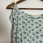 Anthropologie  Pilcro White Green Printed Side Tie Short Sleeve Top Photo 3