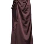 Aidan Mattox Cascading Ruffle Strapless Gown Size US 12 Raisin Photo 0