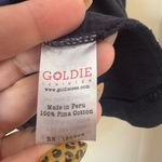 Goldie  Lewinter Gold Tipped Neck Long Sleeve Pima Cotton Shirt in Navy size Med Photo 3