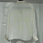 Alfred Dunner  pearl embellished collared blouse size 12 petite Photo 6