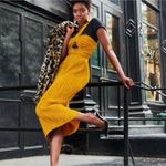 Alice McCALL  Dress Power Lady Pleated One‎ Shoulder Midi in Sunset Yellow Size 4 Photo 2