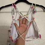 frankie's bikinis Marley floral halter tropical bouquet bikini top NWT sizeMedium Photo 3