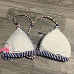 Victoria's Secret Victoria’s Secret Navy Blue White Stripe Swim Top; Medium Photo 6