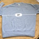 Aerie Cozy Up Women’s XS Powder Blue Ribbed Knit Reverse Seam Oversized Pullover Photo 9