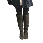 Vince Camuto Vince‎ Camuto Melaya Grey Blue Suede Knee High Block Heel Boots 9.5 M Photo 6