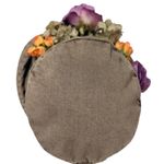 šø VTG 80sā90s Corduroy Garden Party Hat Floral Trim Green Photo 6