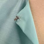 Vintage Blue Embroidered Cuff Long Sleeve Open Front Dressy Jacket Size M Photo 2